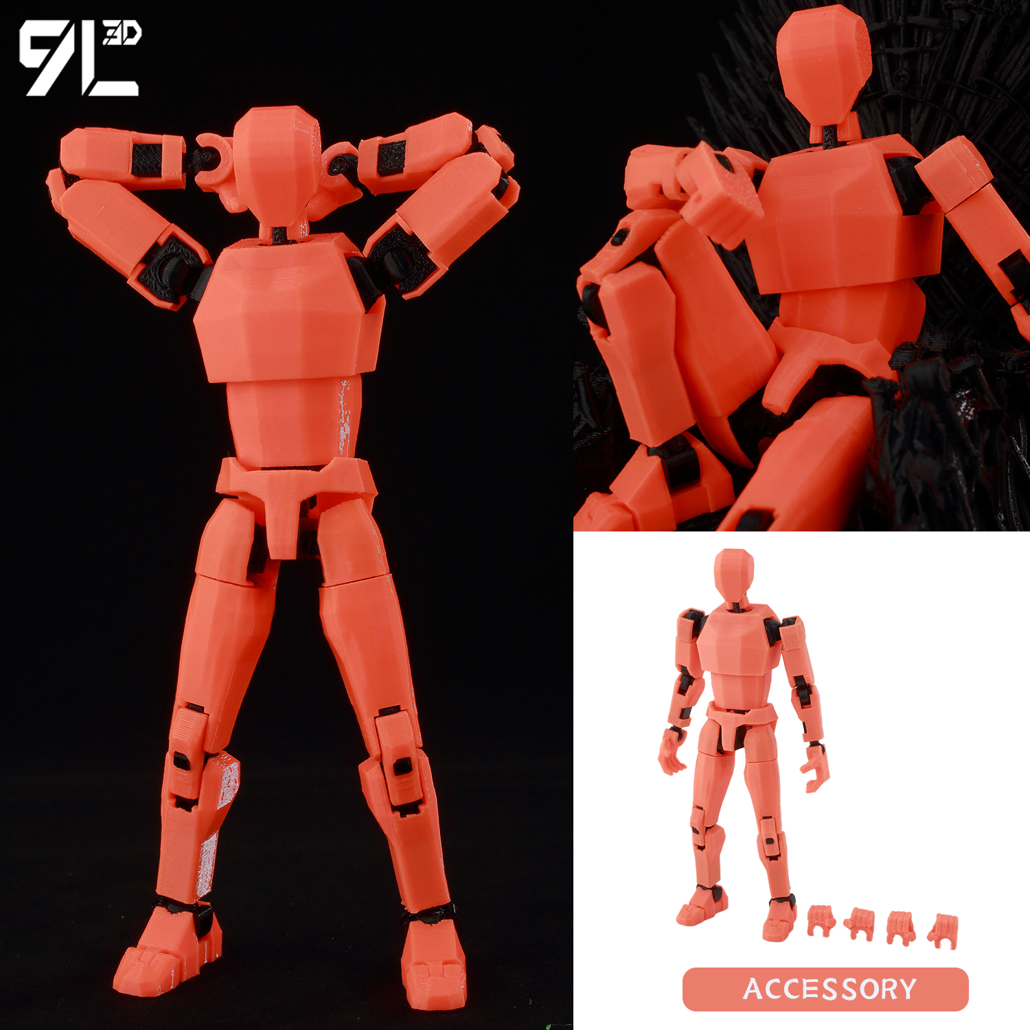 Model Kit Joints - 9L 3D Printed Articulated Dummy13 Lucky13
