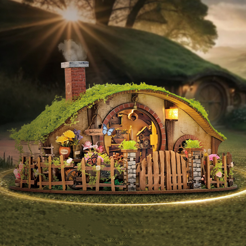 Model Kit Walmart - Wooden DIY Magic Ring Dollhouse with