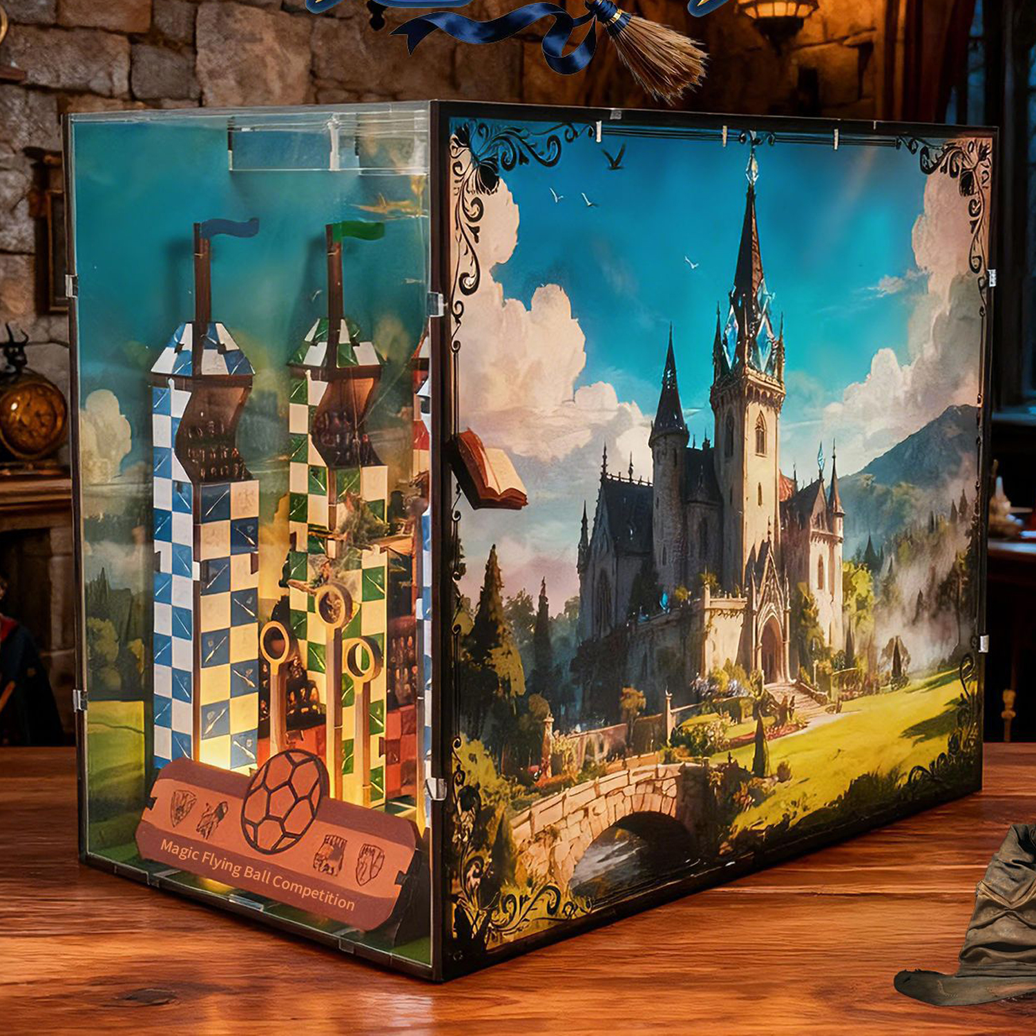 DIY Book Nook Wooden Miniature - Model Kit Competition avaliação e preço