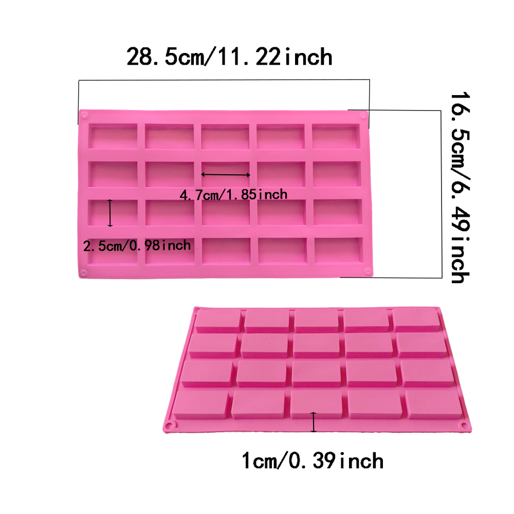 1pc 20 cavity rectangular sili - Model Kit For Beginners avaliação e preço