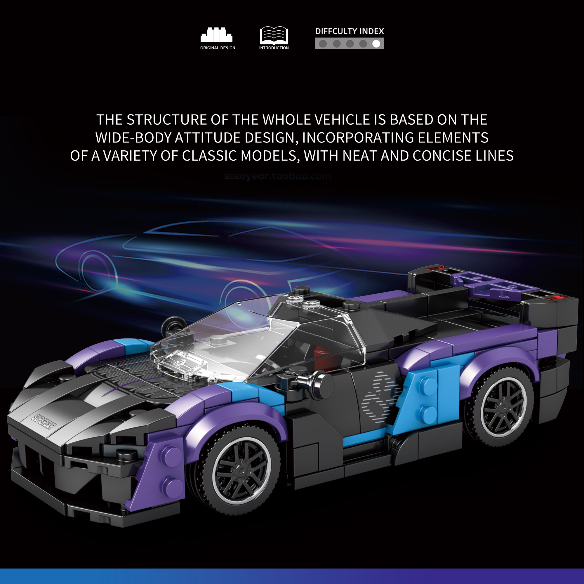 Reobrix SABRE Supercar Buildin - Model Kit Walmart avaliação e preço