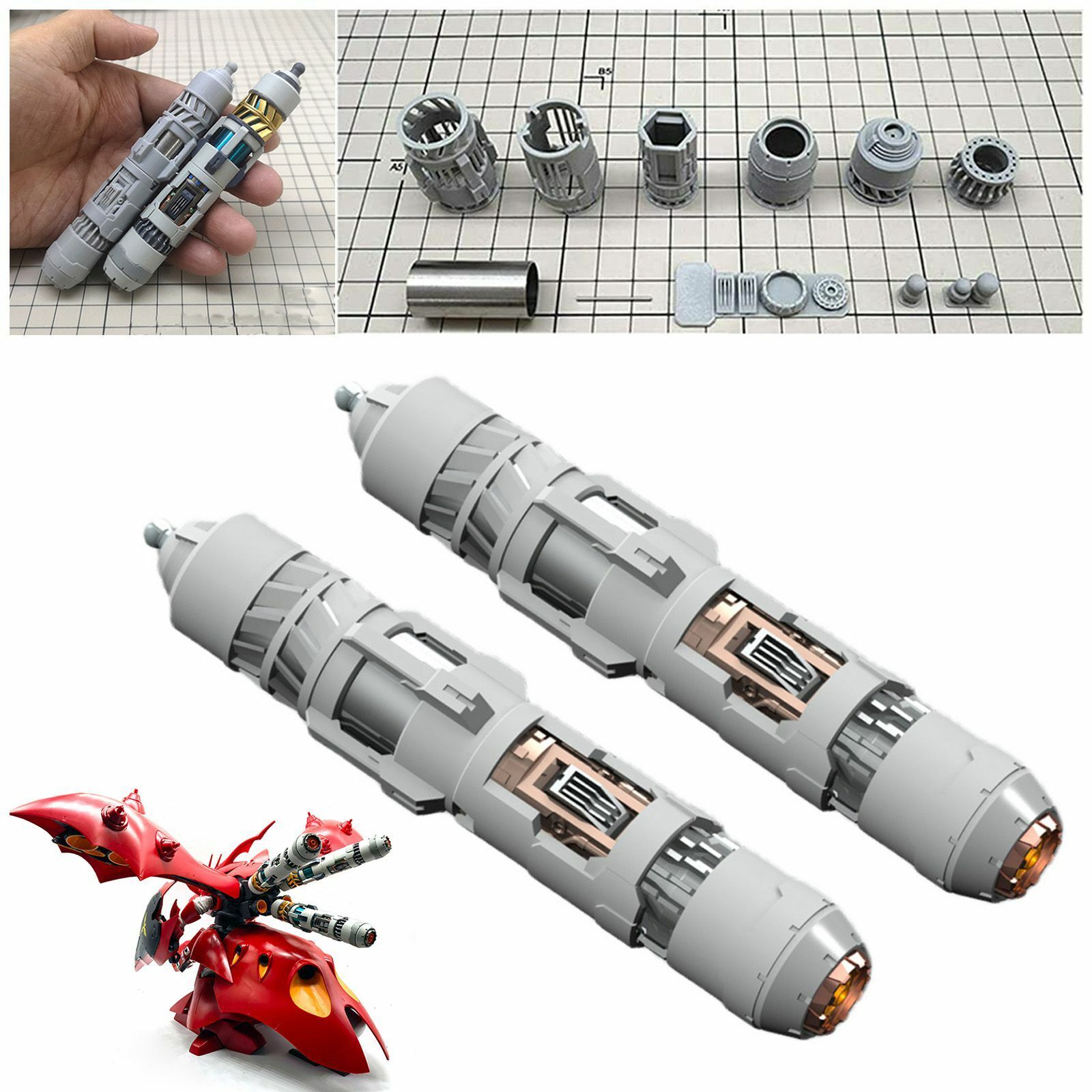 2Pc 3D Printed Fuel Tank Kit F - Model Kit Non Gundam avaliação e preço
