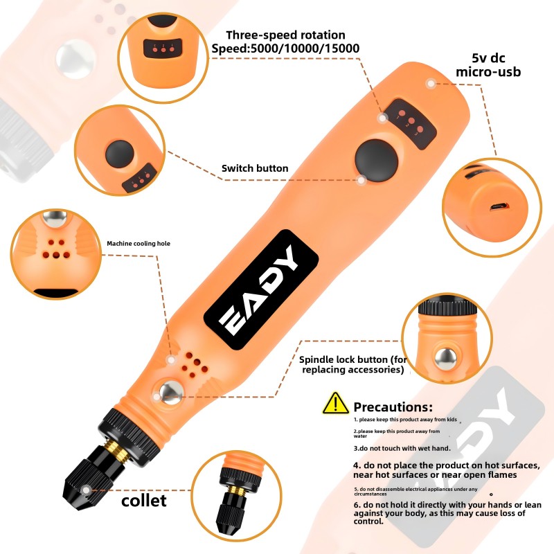 USB Cordless Rotary Tool Kit – - Model Kit Hobby avaliação e preço