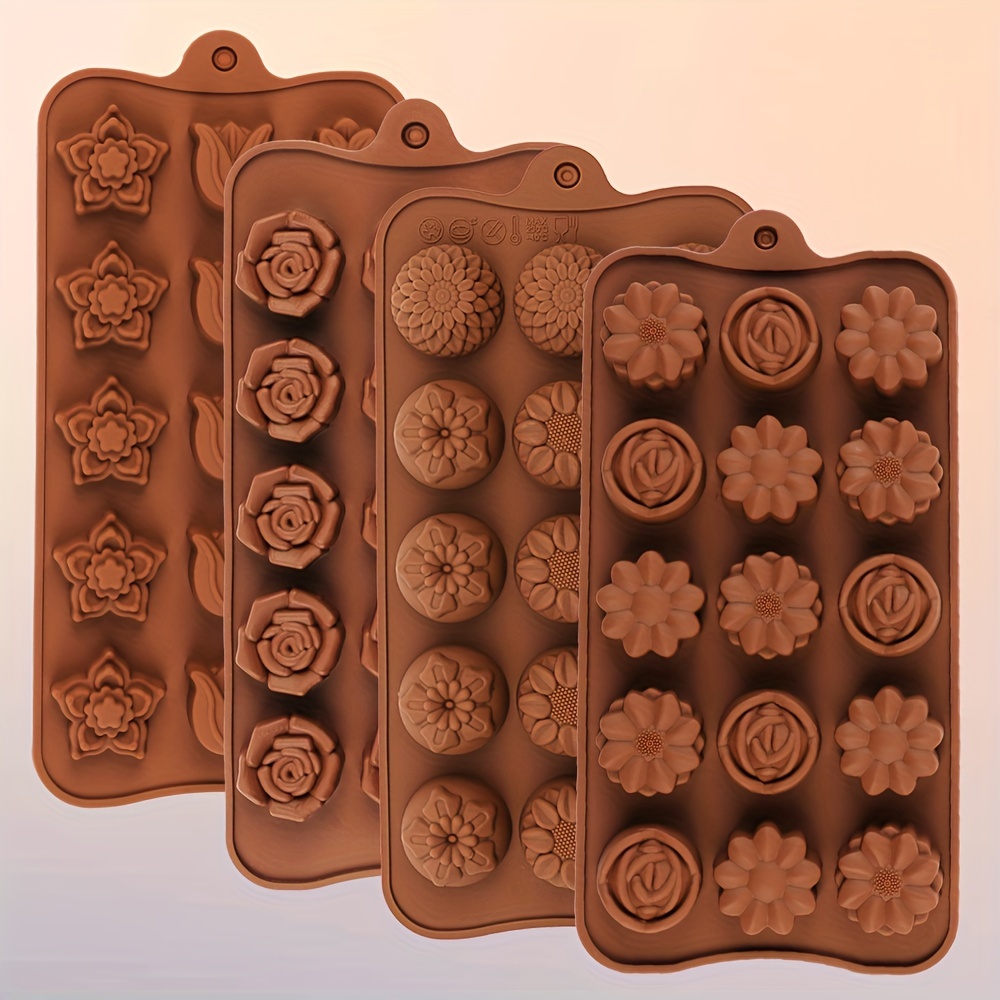 4 Flower-Shaped Chocolate Cand - Model Kit For Beginners avaliação e preço