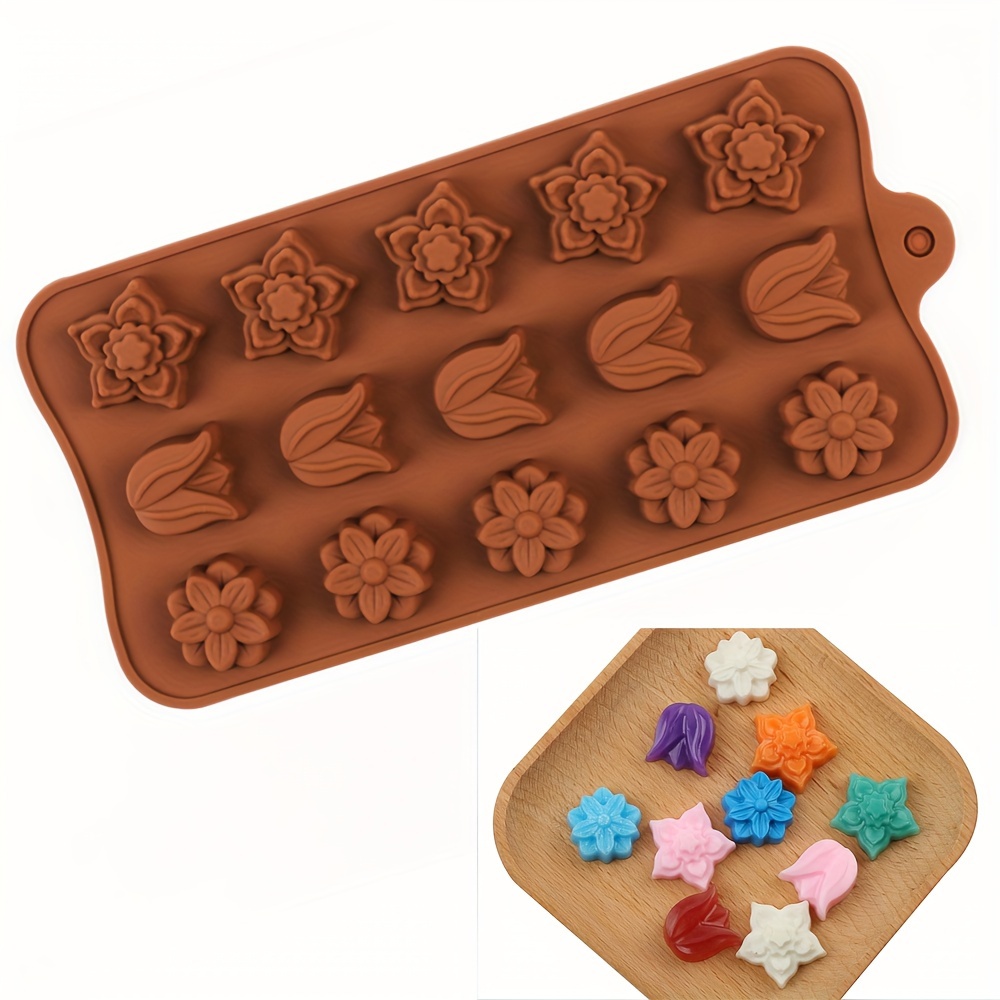 4 Flower-Shaped Chocolate Cand - Model Kit For Beginners avaliação e preço