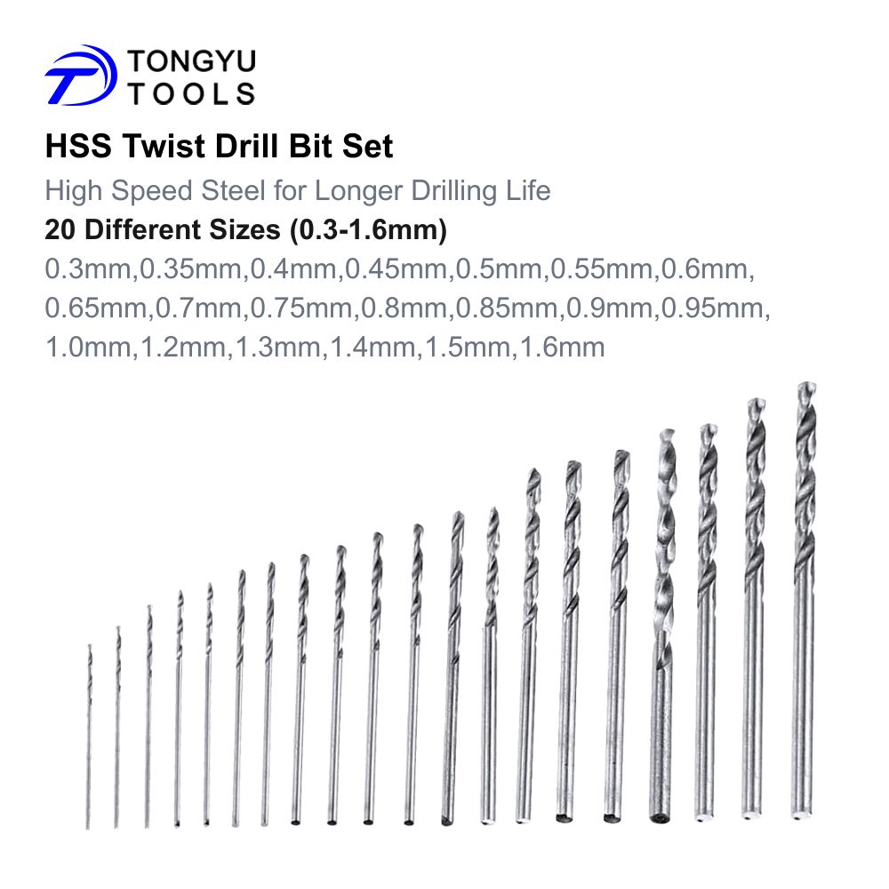 20Pcs Mini Twist Drill Bit Mic - Model Kit Vise avaliação e preço