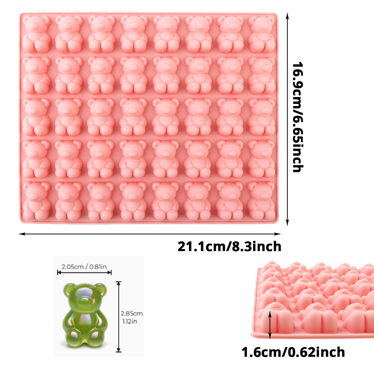 40-Piece Bear-Shaped Silicone  - Model Kit For Beginners avaliação e preço
