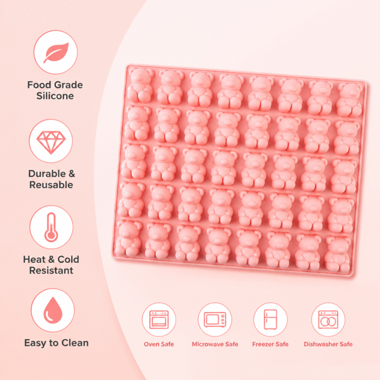 40-Piece Bear-Shaped Silicone  - Model Kit For Beginners avaliação e preço