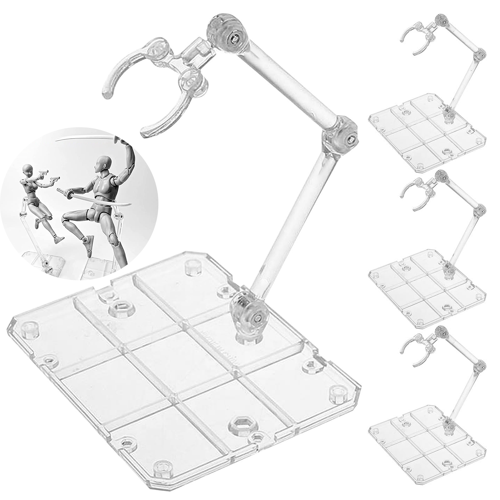 Clear Action Figure Stand,Asse - Model Kit Jms avaliação e preço