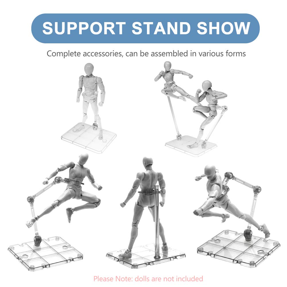 Clear Action Figure Stand,Asse - Model Kit Jms avaliação e preço