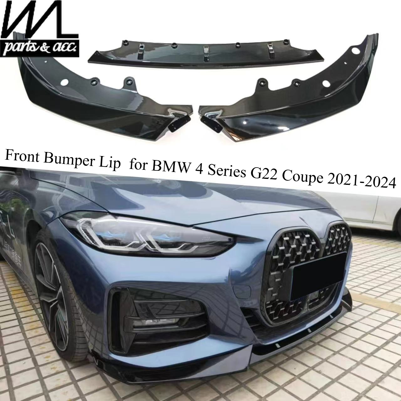 3-Piece Front Bumper Lip Kit S - Model Kit Competition avaliação e preço