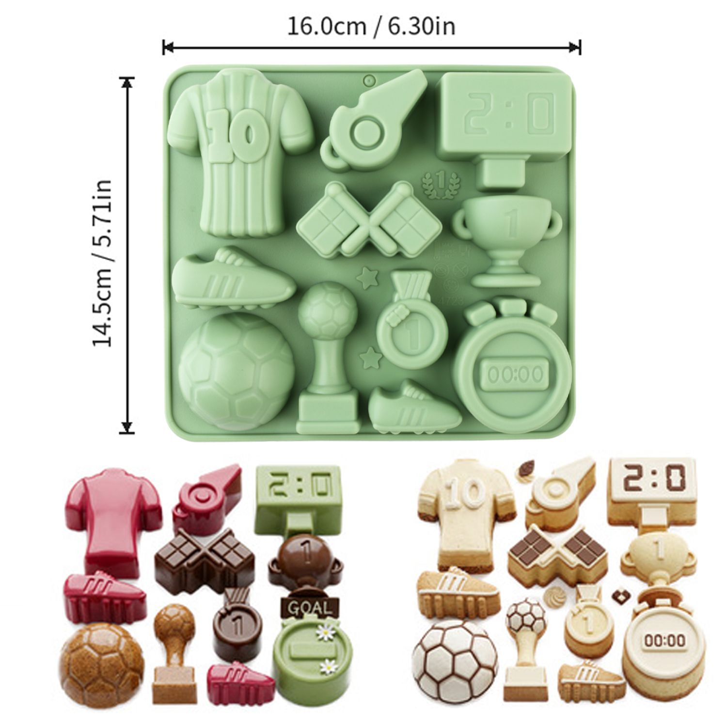 1 Green Football-Themed Silico - Model Kit For Beginners avaliação e preço
