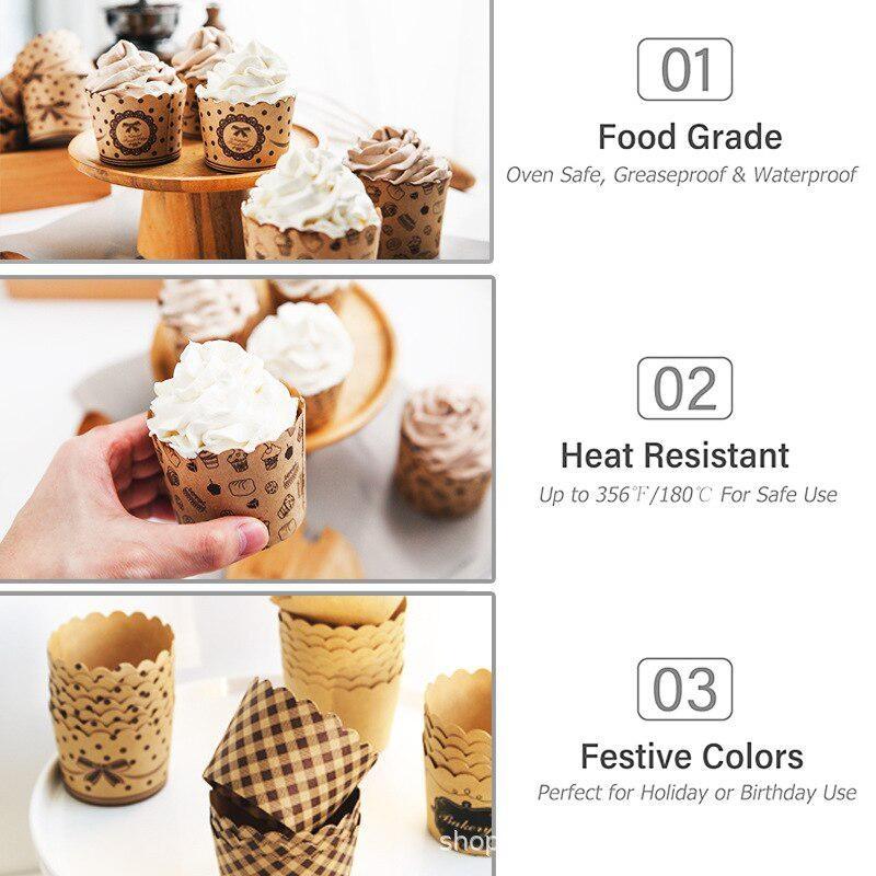 50Pcs/Pack Cupcake Paper Cups  - Model Kit For Beginners avaliação e preço