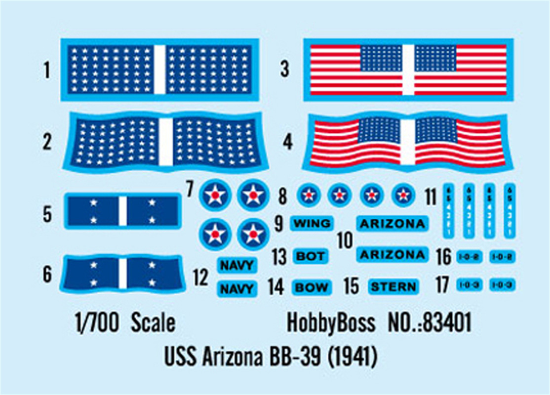 HobbyBoss 83401 1/700 Scale US - Model Kit Uss Arizona avaliação e preço