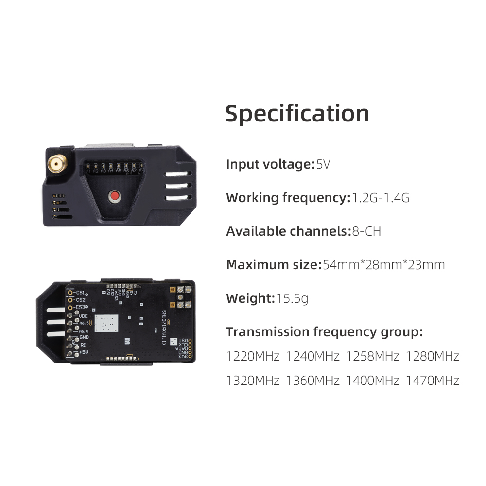HGLRC 1.2G VRX Receiver Kit 8C - Model Kit Zeus avaliação e preço